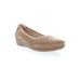 Women's Yara Leather Slip On Flat by Propet in Natural Buff Suede (Size 7 M)