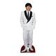 STAR CUTOUTS CS972 V Bangtan Boys White Jacket Black Collar Kim Tae-hyung Lifesize Cardboard Cutout With Free Mini