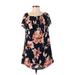 Love Tree Casual Dress: Blue Floral Dresses - Women's Size Small