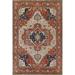 Vegetable Dye Geometric Heriz Serapi Area Rug Hand-knotted Wool - 9'2" x 12'1"