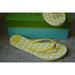 Kate Spade Shoes | New Kate Spade Nadine Lemon Yellow Shiny Rubber Sandals Flip Flops Flat 10 Shoes | Color: White/Yellow | Size: 10