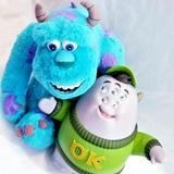 Disney Toys | Disney / Pixar Monster Inc Bundle Sitting Sulley Monsters Inc Plush 14" Jay Fran | Color: Blue/Green | Size: 2x Set Disney Pixar