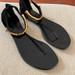 Gucci Shoes | Gucci Bamboo Aw Thong Black Sandals | Color: Black | Size: 7.5