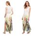 Anthropologie Dresses | Anthropologie Mermaid Floral Watergarden Maxi Dress Sz Xs | Color: Cream/Green | Size: Xs