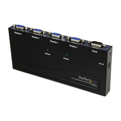 StarTech 4-Port High Resolution VGA Video Splitter (Black) ST124PRO