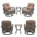 Red Barrel Studio® 3-Piece Outdoor Swivel Rocker Chair Set, Patio Wicker Rattan Set, Swivel Bistro Furniture Set | Wayfair