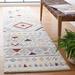 Gray/White 108 x 26 x 0.79 in Indoor Area Rug - Union Rustic Idris 300 Area Rug In Ivory/Gray Polyester | 108 H x 26 W x 0.79 D in | Wayfair