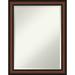 Amanti Art Plastic Framed Wall Mounted Accent Mirror in Walnut Finish Plastic | 27.5 H x 21.5 W x 1.25 D in | Wayfair A14005479762