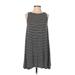 Ann Taylor LOFT Outlet Casual Dress - Shift: Black Stripes Dresses - Women's Size X-Small