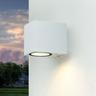 Applique spot d'extérieur Laylah au design blanc moderne Up&Down éclairage indirect H:7 cm GU10