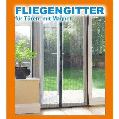 Magnet Türfliegengitter schwarz 100x209cm Moskitonetz Fliegennetz Türvorhang Image