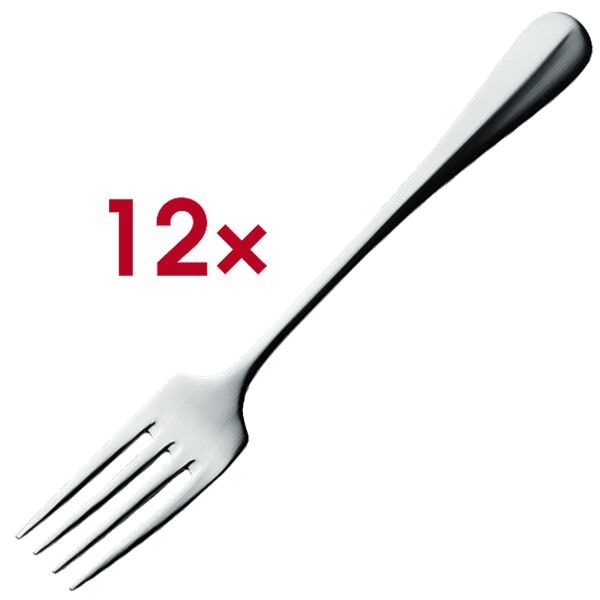 Solex 12er Pack Menügabeln »Baguette« silber