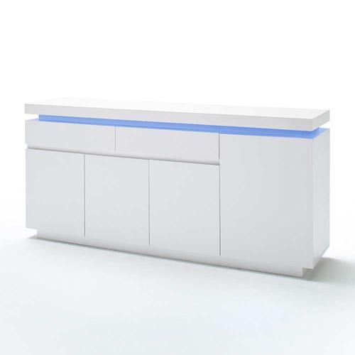 Hochglanz Sideboard mit LED Beleuchtung Weiß