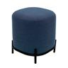 Webstoff Pouf in Blau modern