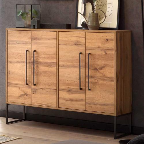 Sideboard in Eichefarben und Anthrazit Touchwood melaminbeschichtet