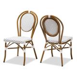 Indoor and Outdoor Stackable Dining Chair 2-Piece Set by Baxton Studio