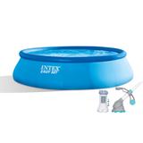 Intex 15ft x 42in Easy Set Inflatable Round Family Swimming Pool & Pump, Vacuum - 85