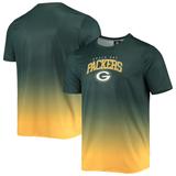 Men's FOCO Green/Gold Green Bay Packers Gradient Rash Guard Swim Shirt