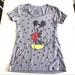 Disney Tops | Disney Store Mickey Mouse Heart Graphic Print Tee Short Sleeve T-Shirt Size Med | Color: Gray | Size: M