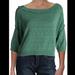 Free People Sweaters | Free People Off The Shoulder Knit Sweater | Color: Green | Size: S