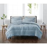 Heritage Solid Comforter Set by Cannon in Blue (Size KING)