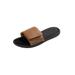 Extra Wide Width Men's Memory Foam Adjustable Strap Closure Slide by KingSize in Brown (Size 17 EW)