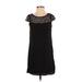 Annabelle Casual Dress - Shift: Black Solid Dresses - Women's Size Small