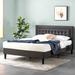 Brayden Studio® Vannatta Tufted Upholstered Low Profile Platform Bed Wood in Gray/Brown | 43.1 H x 56.7 W x 79.2 D in | Wayfair