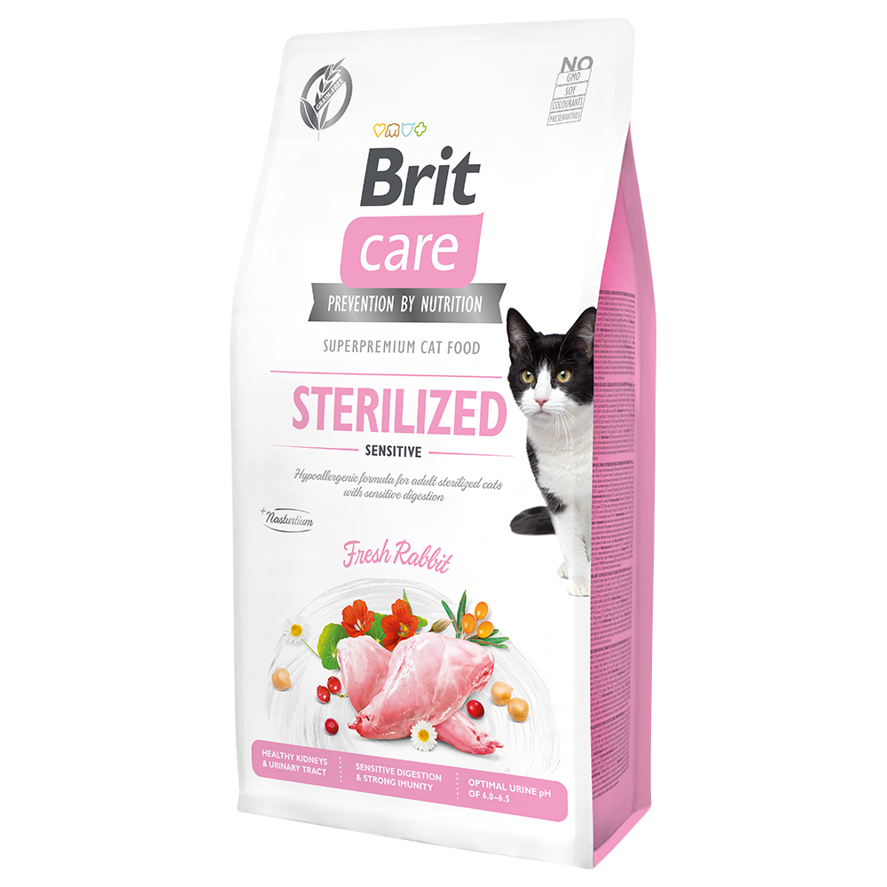 Multipack risparmio! 2 x 7 kg Brit Care Grain-Free Crocchette per gatti - Sterilized Sensitive