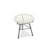 Corrigan Studio® Elissar Glass Outdoor Side Table Glass/Metal in White | 21 H x 20 W x 20 D in | Wayfair D6B5A54B9A9B4062B760C2E516ABD722