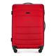 WITTCHEN Mittlerer Koffer Trolley Koffer Reisekoffer aus ABS Hartschalen Trolley 4 Rollen Kombinationsschloss Rot 56-3A-652-35