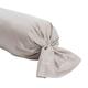 Taie de traversin en satin de coton taupe 43x230