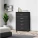 Abrie Contemporary 5 Drawer Chest with Mirror Detailing