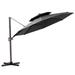 VredHom 11.5FT Dual Wind Vent Offset Cantilever Canopy Patio Umbrella