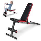 Goplus Multi-function Weight Bench W/Adjustable Backrest Home Gym