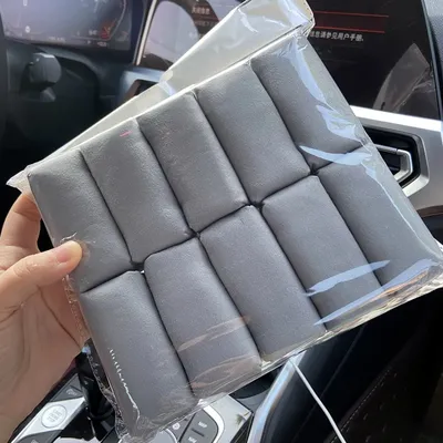 Lucullan Car Detailing Suede Sponge Applicator Use With Ceramic Coating For Cars Paint, Metal,