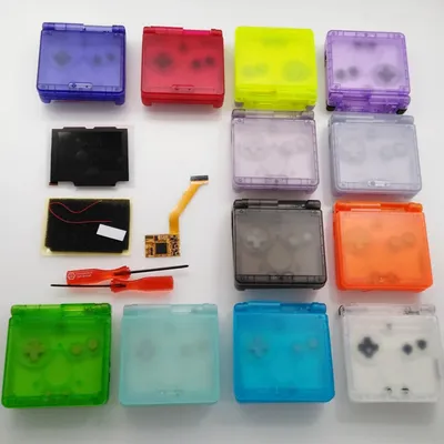 For GBA SP IPS LCD Kits No need cut Newest Clear Transparent housing for Gameboy Advance GBA SP