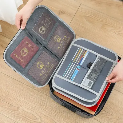 Document Storage Bag Organizer Desk Stationery Women Travel Files Card Folder Holder Tool Case