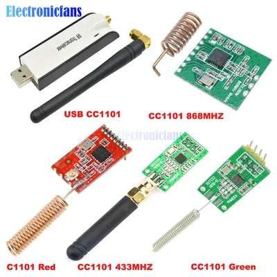 CC1101 Wireless RF Transceiver 315/433/868/915MHZ SMA Antenna Wireless Module 1.8-3.6V Long Distance