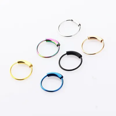 1PC Surgical Steel Nose Ring Nose Lip Hoop Ear Cartilage Tragus Helix Lip Piercing Unisex Fashion