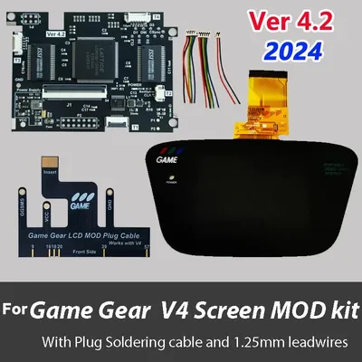 V4.2 LCD Screen For SEGA Game Gear HighLit Full Display VGA Out Mod Highlight Adjustable Brightness