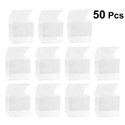 50pcs Clear Plastic Boxes For Gifts Pvc Packing Box Gift Packaging Transparent Candy Box Wedding