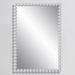 Uttermost Serna 30 x 20.5 Rectangular White Finish Dot Wall Mirror