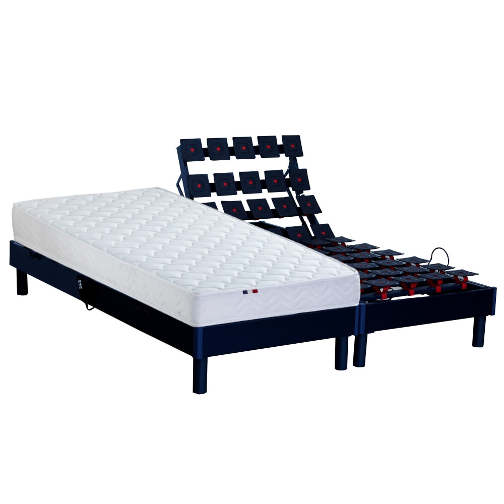 Sommier électrique et matelas accueil latex 180x200