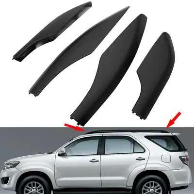 For Hyundai Tucson 2004-2008 Black Roof Rails Rack End Cover Shell Replace 4pcs