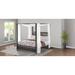 DE20-Q00000 1-Piece Denali Wooden Queen Size Bed Frame for Bedroom - Brushed Gray Finish