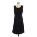 Casual Dress - A-Line: Black Solid Dresses - Women's Size 4