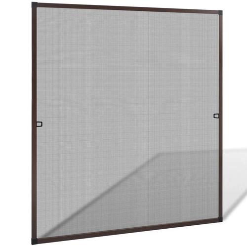 vidaXL Insektengitter für Fenster 120 x 140 cm braun