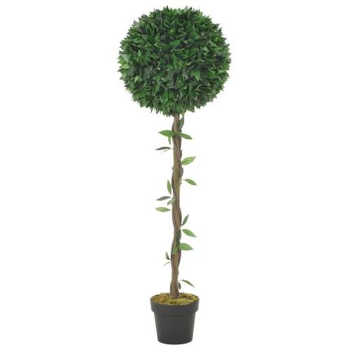 vidaXL Künstliche Pflanze Lorbeerbaum mit Topf Grün 130 cm