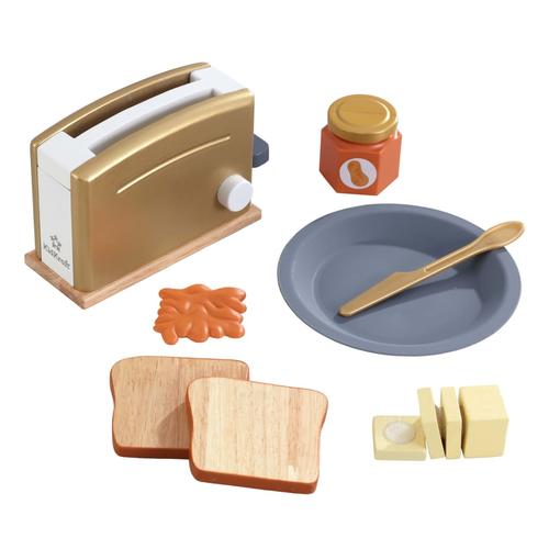 KidKraft 11-tlg. Kinder-Toaster-Set Modern Metallics
